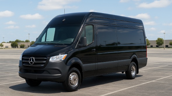 Exterior of Glendale Party Bus Company's 14 Passenger Sprinter Limousine in Glendale