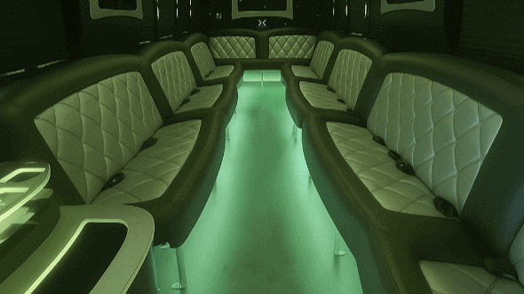 Interior of Inglewood Party Bus Company's 20 Passenger Party Bus in Inglewood