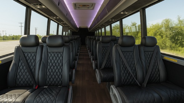 Interior of Santa Clarita Party Bus Company's 25 Passenger Minibus in Santa Clarita