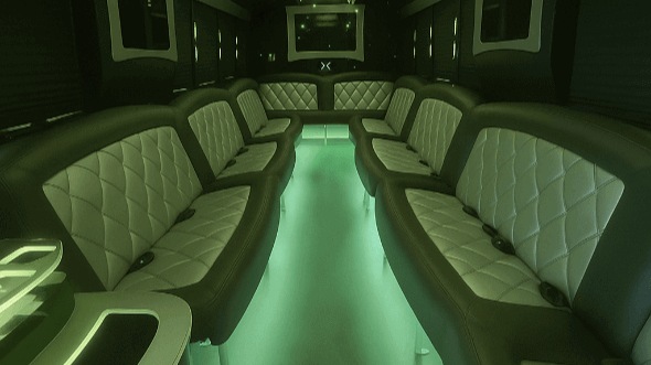Interior of El Monte Party Bus Company's 25 Passenger Party Bus in El Monte