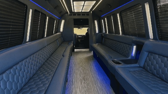 Interior of Simi Valley Party Bus Company's 25 Passenger Party Bus in Simi Valley