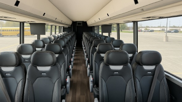 Interior of Santa Clarita Party Bus Company's 30 Passenger Minibus in Santa Clarita