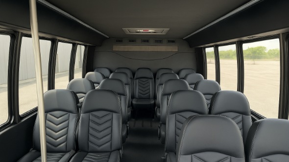 Interior of Santa Clarita Party Bus Company's 35 Passenger Minibus in Santa Clarita