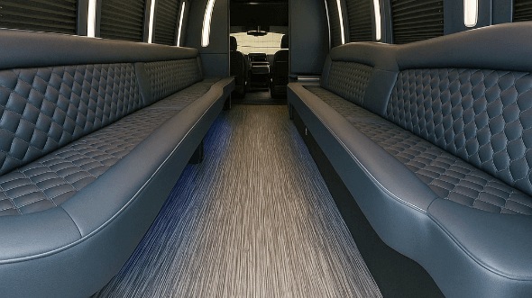 Interior of Inglewood Party Bus Company's 40 Passenger Party Bus in Inglewood