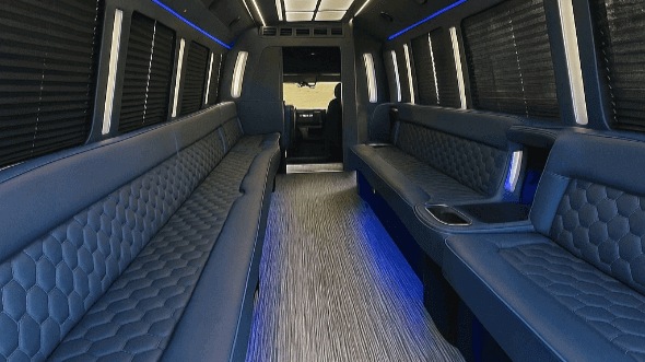 Interior of Simi Valley Party Bus Company's 40 Passenger Party Bus in Simi Valley