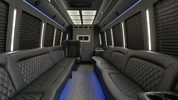 Interior of Thousand Oaks Party Bus Company's 40 Passenger Party Bus in Thousand Oaks