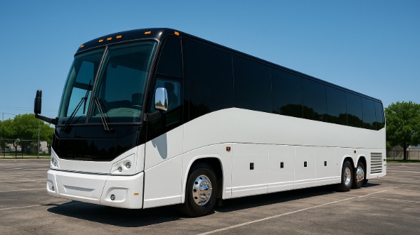 Exterior of Santa Clarita Party Bus Company's 47 Passenger Charter Bus in Santa Clarita