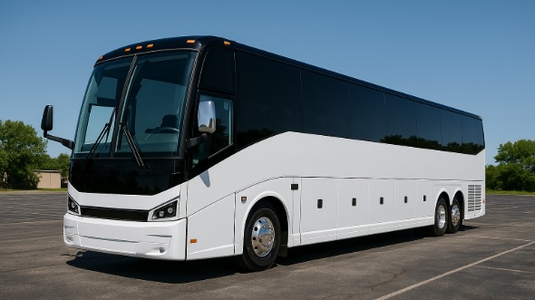 Exterior of Pasadena Party Bus Company's 50 Passenger Party Bus in Pasadena