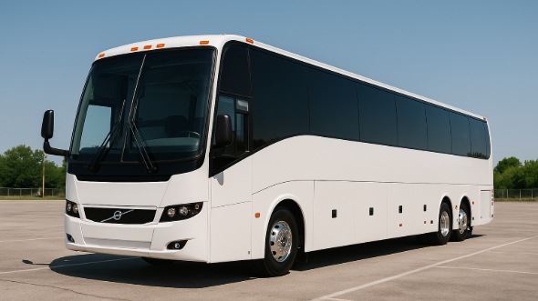 Exterior of Santa Clarita Party Bus Company's 54 Passenger Charter Bus in Santa Clarita