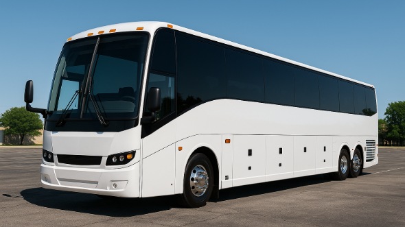 Exterior of Santa Clarita Party Bus Company's 56 Passenger Charter Bus in Santa Clarita