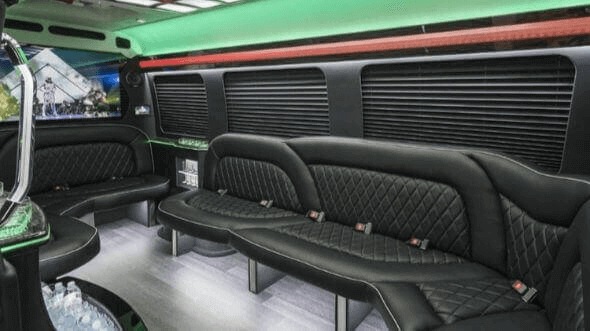 Santa Clarita 14 passenger sprinter limousine interior
