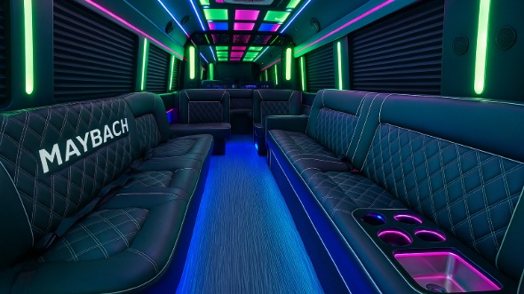 Santa Clarita 40 passenger party bus interior
