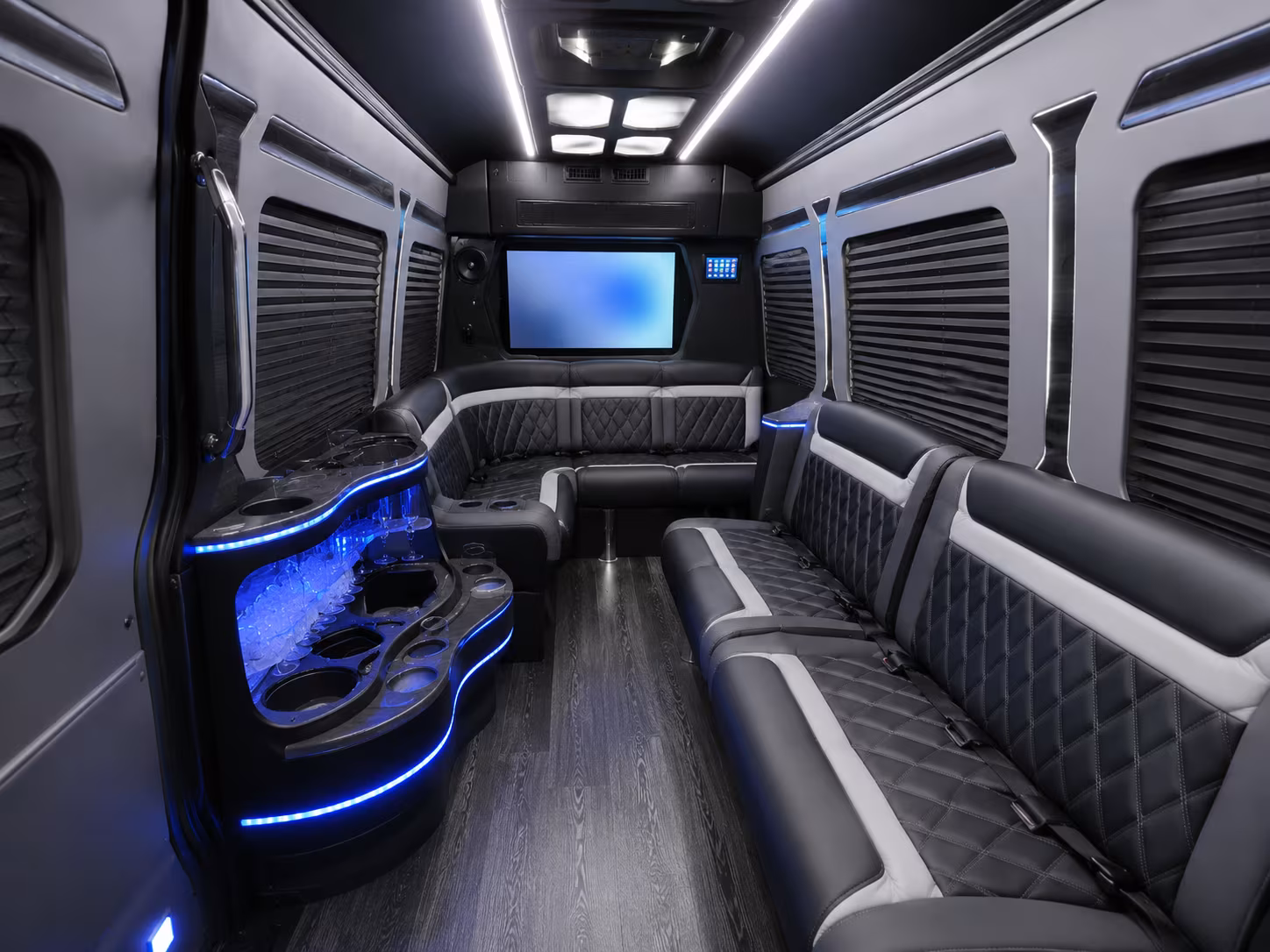 Santa Clarita Corporate Transportation party bus exterior