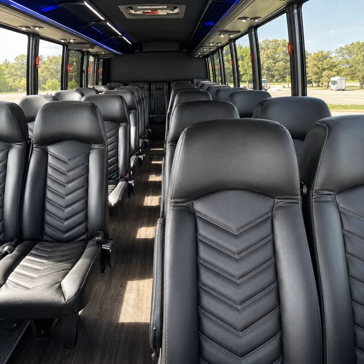 Santa Clarita Corporate Transportation party bus interior