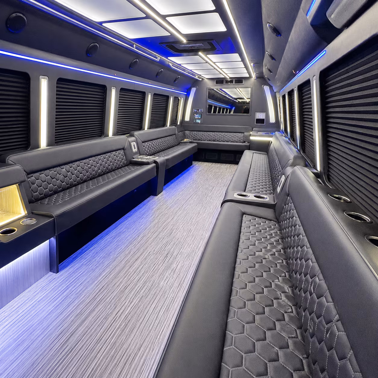 Santa Clarita Private Event Transportation onboard seating