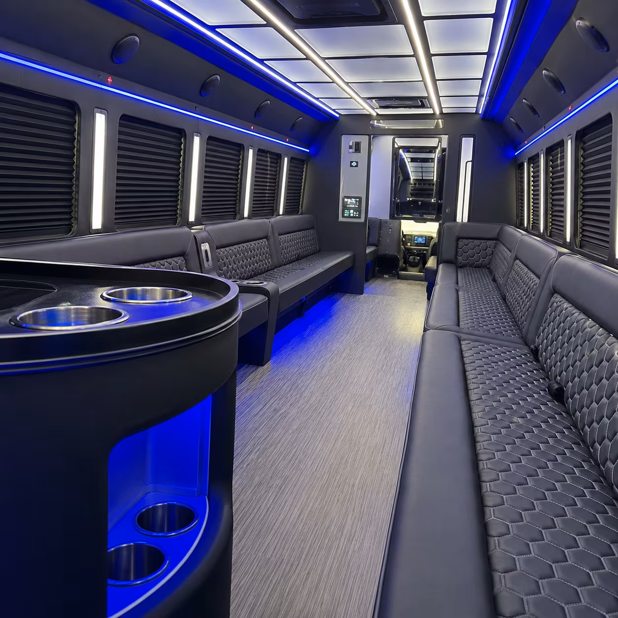 Santa Clarita Sporting Event Transportation party bus exterior