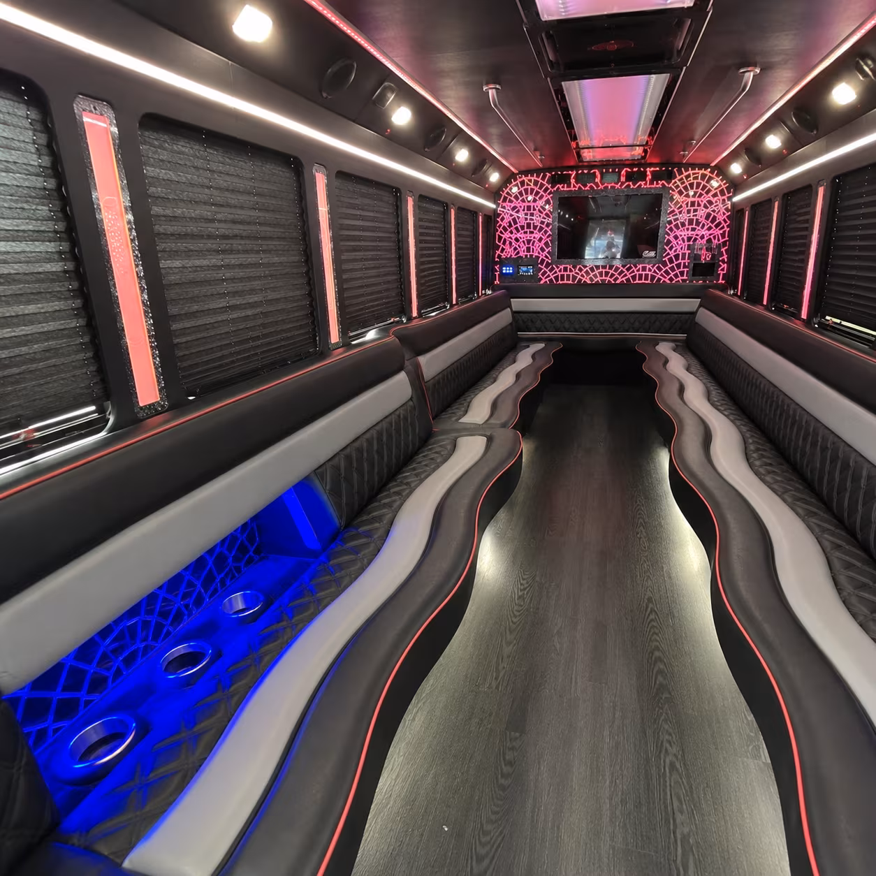 Santa Clarita Wedding Transportation party bus exterior