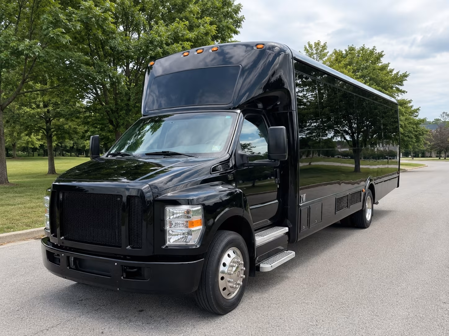 Santa Clarita Wedding Transportation party bus exterior