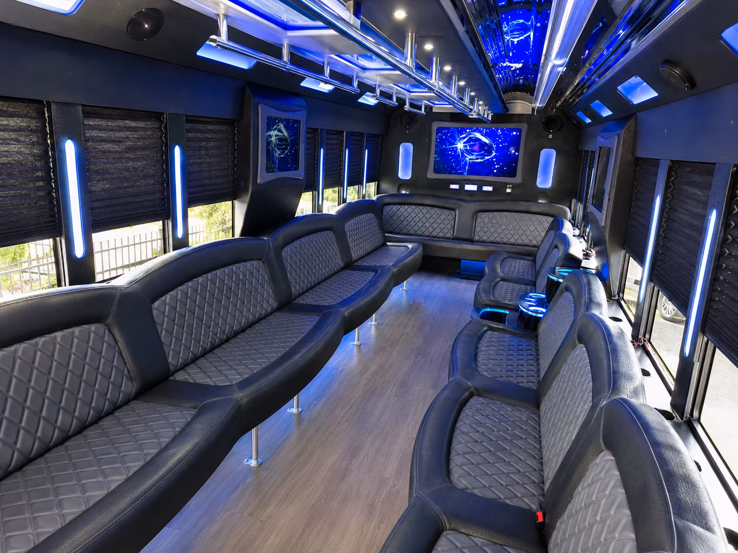 Santa Clarita Wedding Transportation party bus exterior